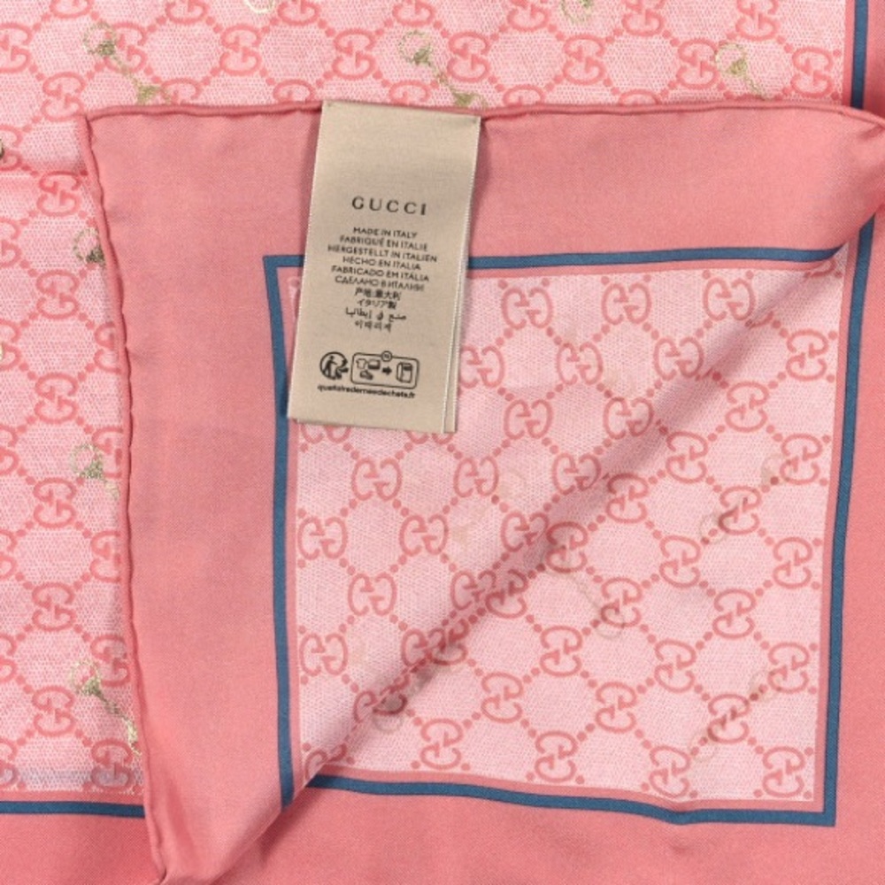 Gucci Pink and Gold Patterned Scarf brand new - Picture 3 of 9